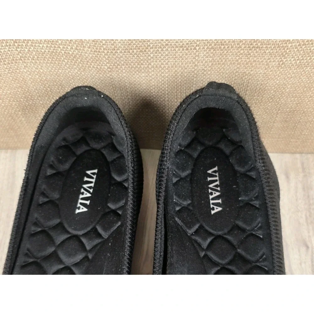 Vivaia Claire Walker Black Round Toe Knit Ballet Flats Womens EU 38.5 US 7.5